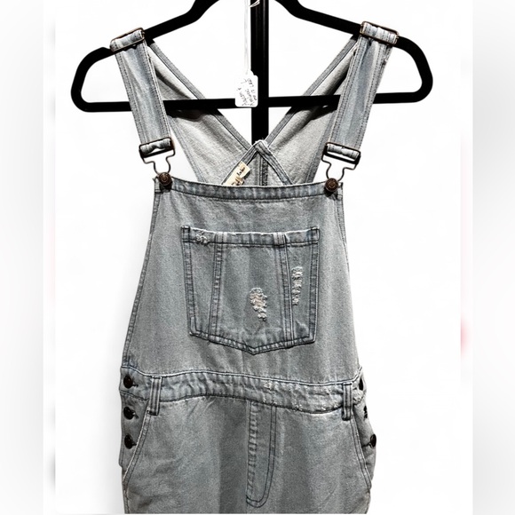 Casual Women's Flare Denim Overalls - Picture 3 of 5